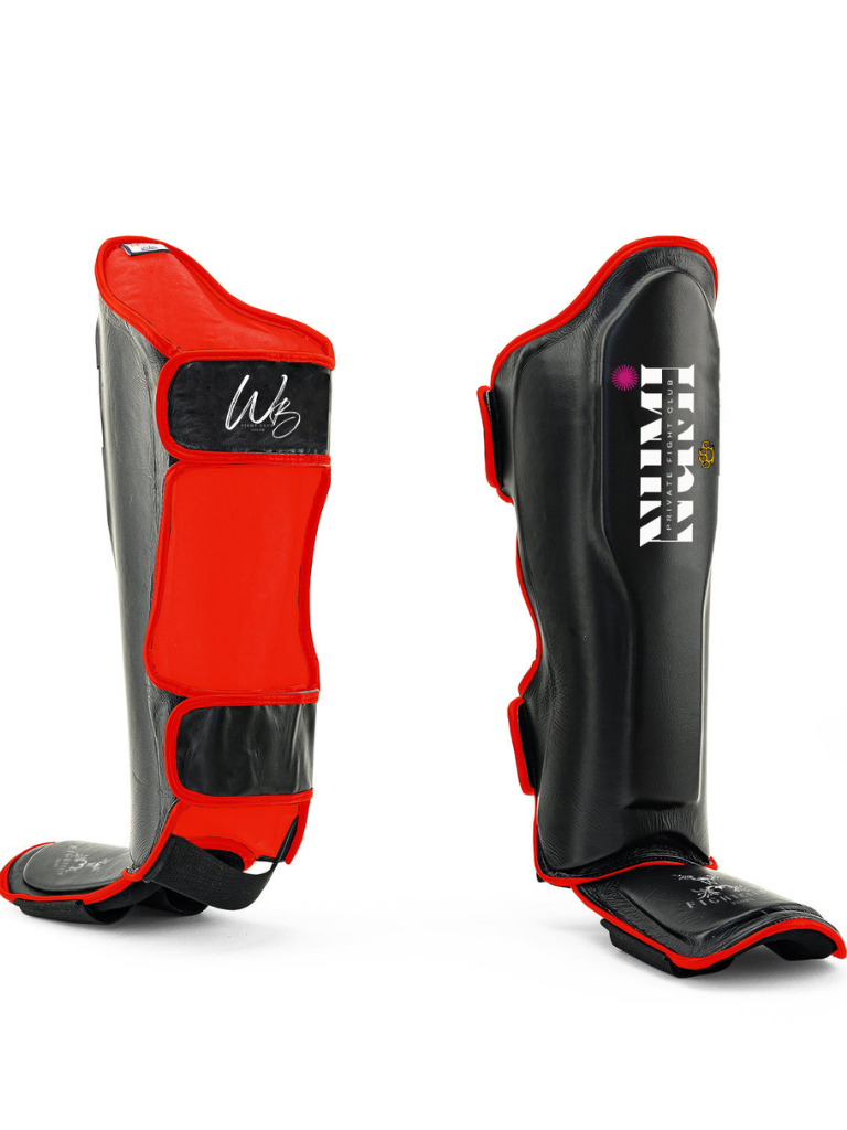 Red Naro Shin Guards